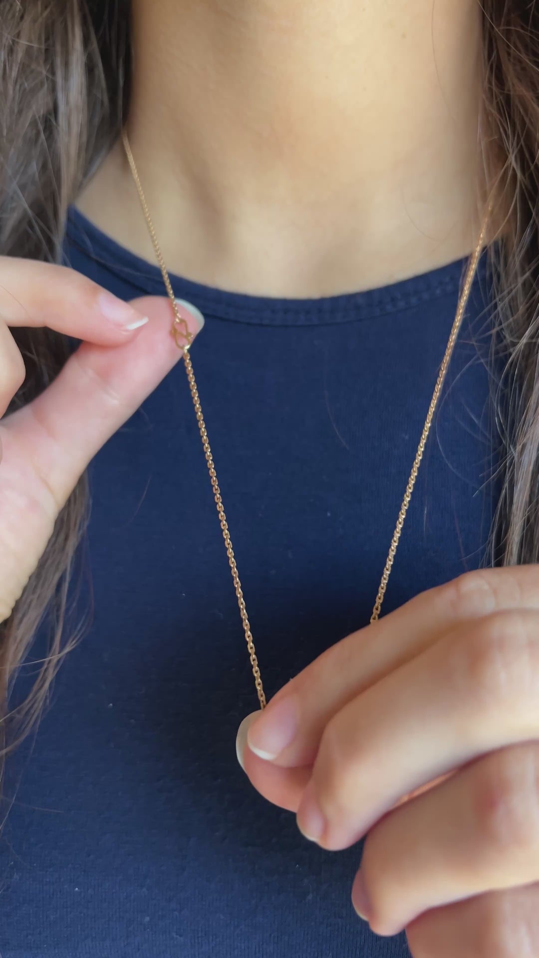 Antique c.1900 Chain Necklace In 14k Rose Gold 23.25"