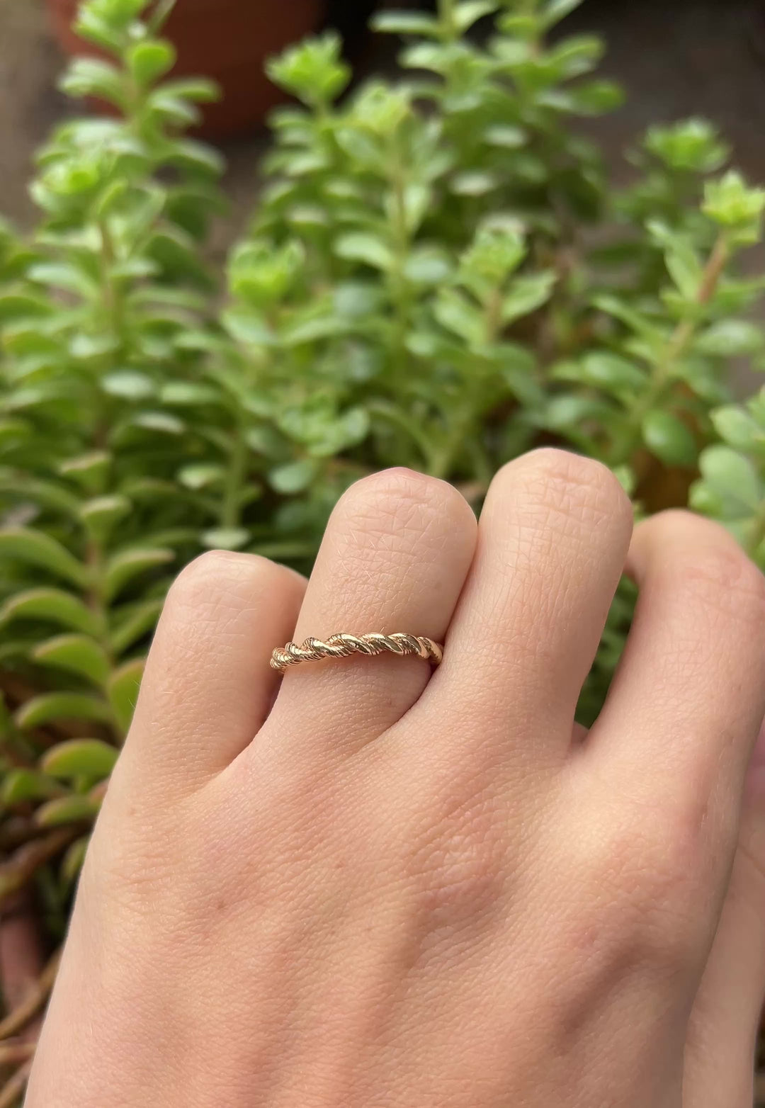 Twisted Together Band in 14k Yellow Gold
