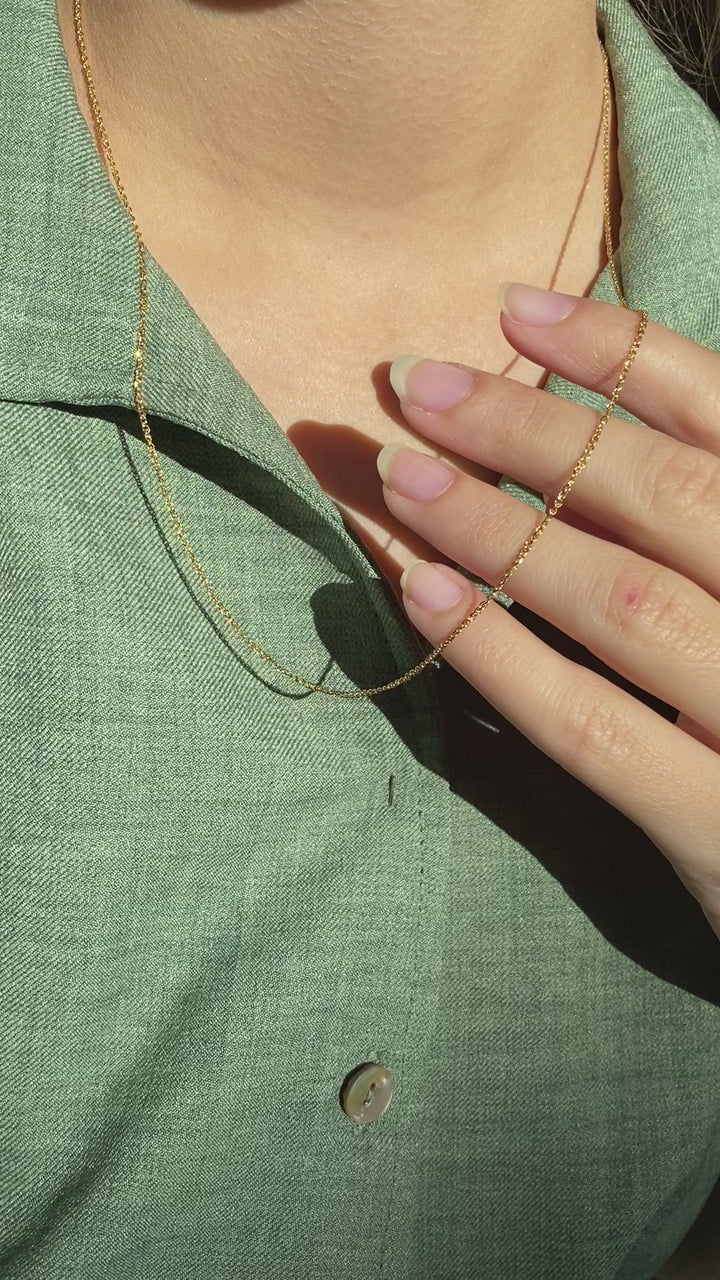 Glittering Woven Chain in 10k Yellow Gold 22“