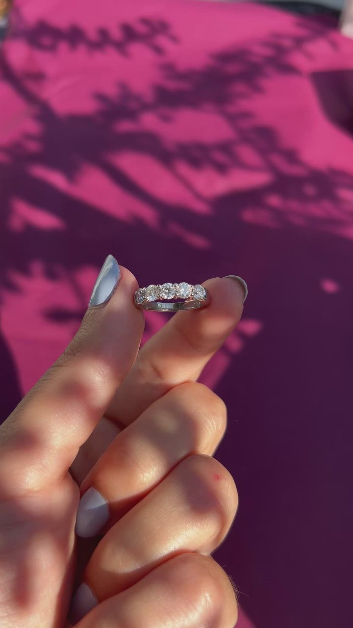 Constellation Diamond Band in 14k White Gold