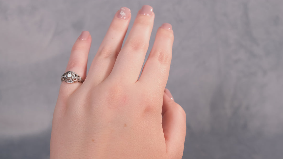 My Sweet 1930 Art Deco Old European Diamond 18k White Gold