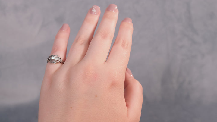 My Sweet 1930 Art Deco Old European Diamond 18k White Gold