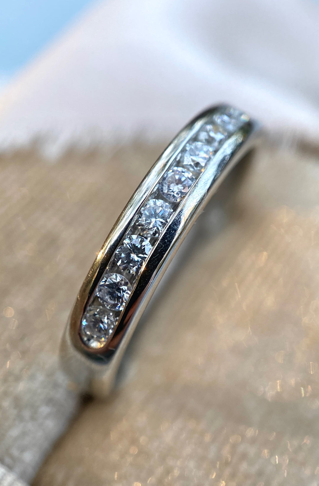 Over 1/2 Carat Diamond Band in Platinum